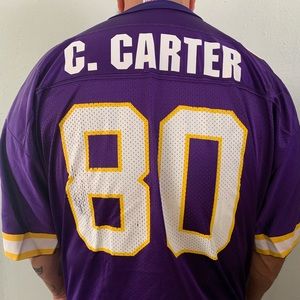 Hall Of Fame Vikings C.Carter Football XXL Jersey